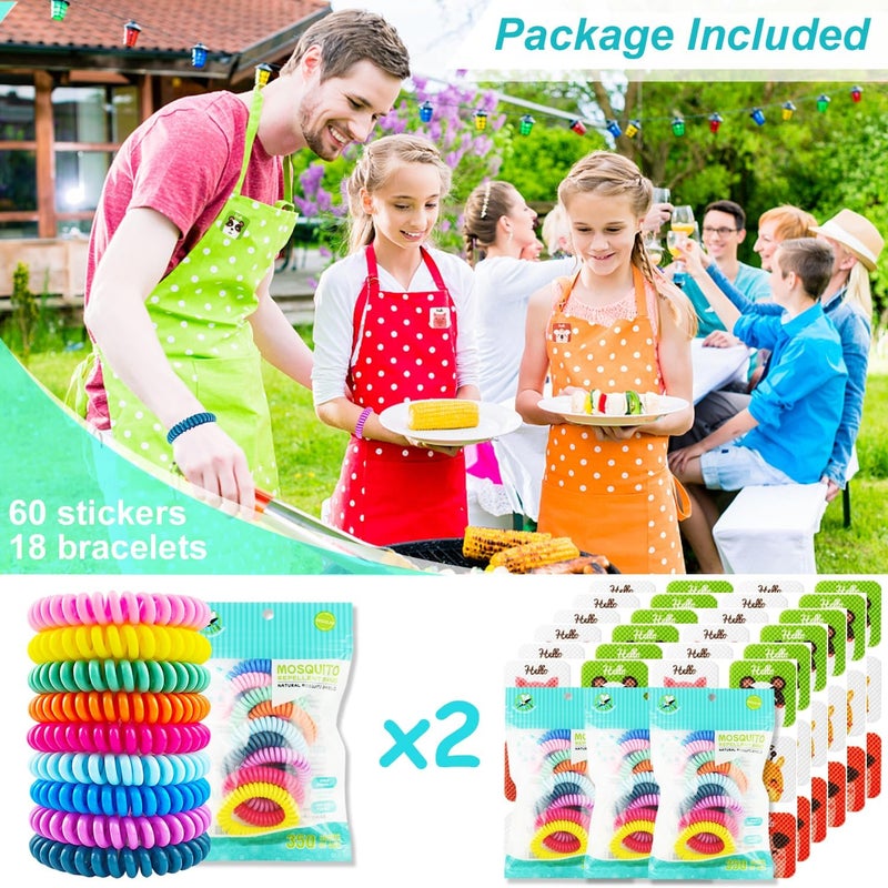BuggyBands 18 Pack Mosquito Repellent Bracelets with 60 Pack Mosquito Patches, DEET-Free Insect & Bug Repellent Wrist Bands for Kids & Adults Outdoor Camping Fishing Traveling - Image 4